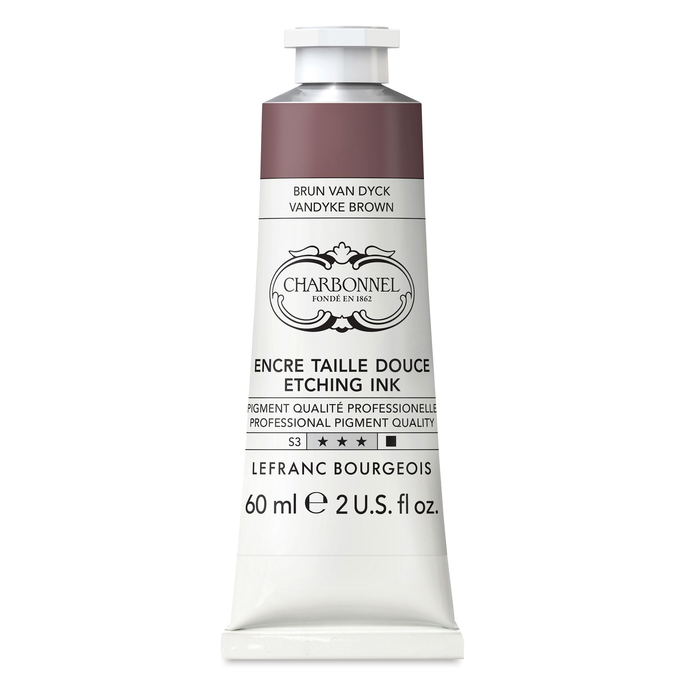Charbonnel Etching Ink - Van Dyck Brown, 60 ml