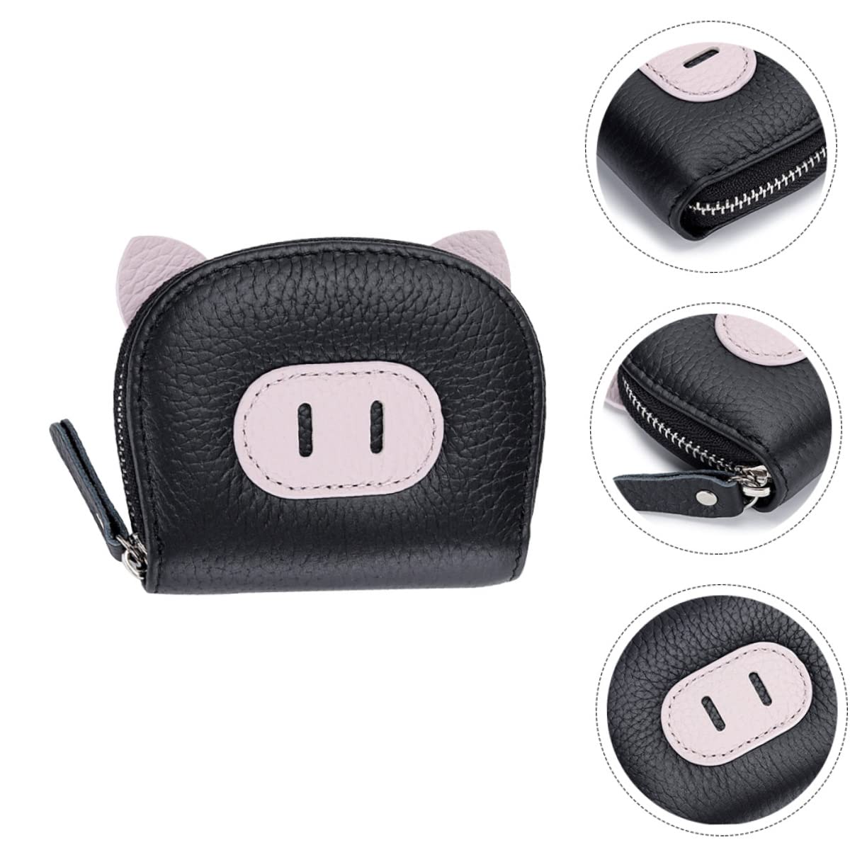 Porta titolari di carte chiaro carta portacarte da donna addebito pop portamonete portatile portafoglio con slot multi-scheda portafoglio per le donne pu Black