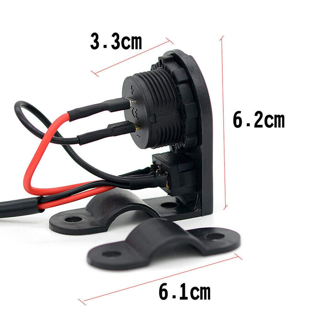 Amazon | JX-SHOPPU 防水 LEDデジタル電圧計 埋め込み式 LEDあり