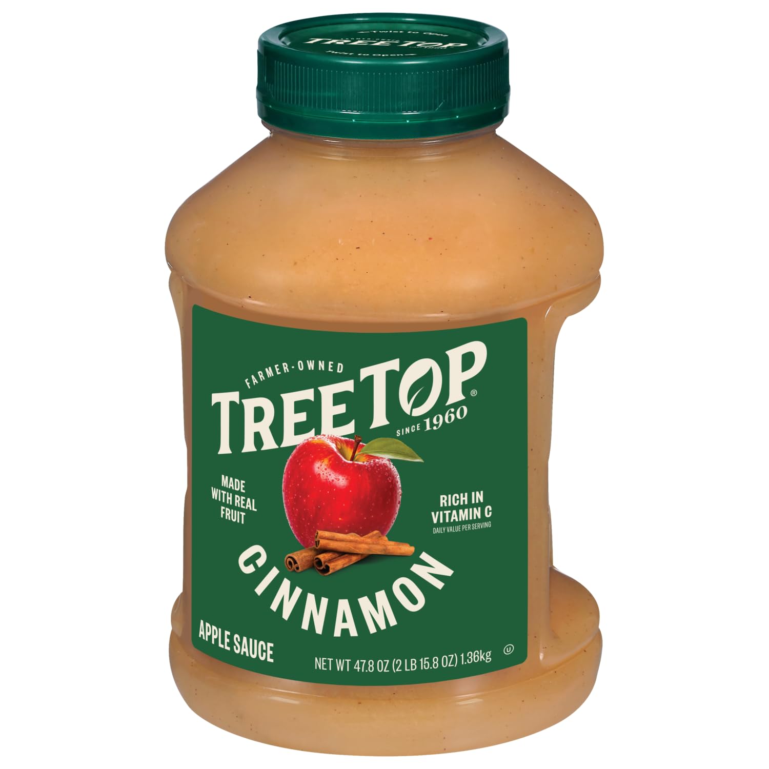 Tree Top Cinnamon Applesauce, 47.8 Oz (Pack of 8)
