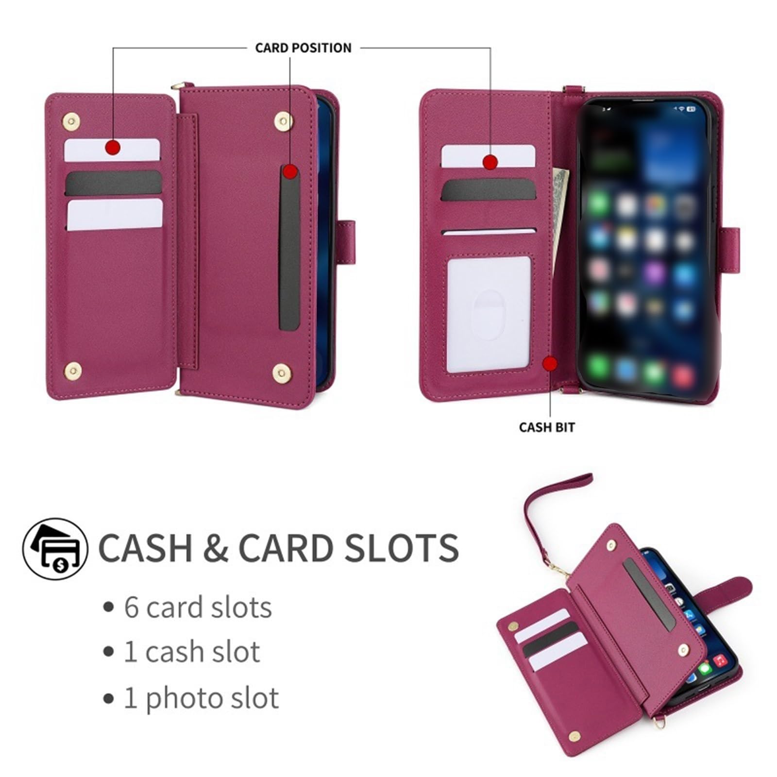 Etui do Samsung Galaxy S25/S25 Plus/S25 Ultra, skórzane portfele pokrowiec ochronny prosty futerał na telefon (czarny, S25)