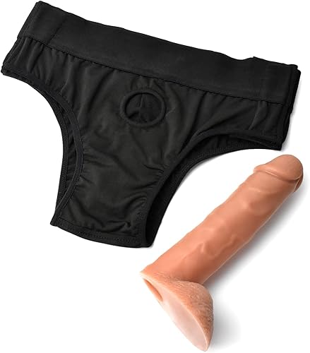 Consolador de arnés de 6 pulgadas con pantalones, consolador de silicona realista reutilizable para adultos, juguetes para hombres y parejas