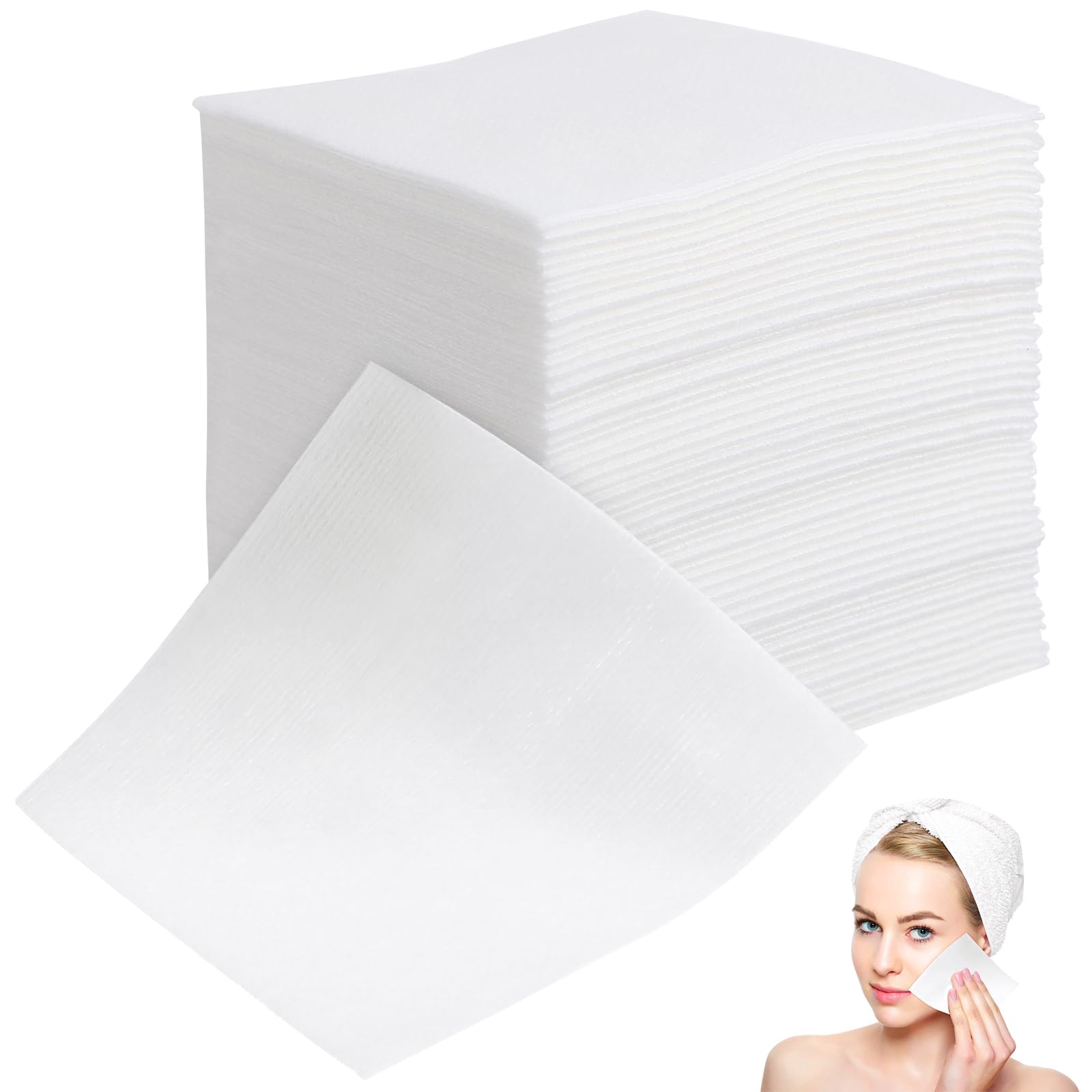 Non-Woven Cotton Pad 100Pcs Facial Cotton Pads Softener Application Makeup Removal Organic Disposable Cotton Pads Skincare Wound Care Medical Supplies