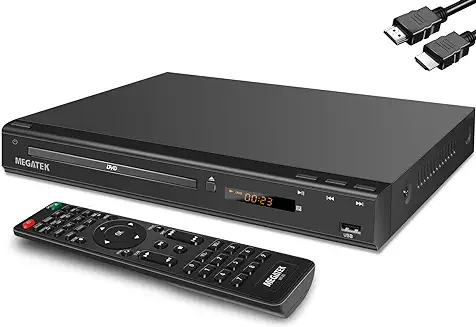 MEGATEK Region-Free HDMI DVD Player – Plays All Region DVDs, USB, HDMI & RCA Outputs