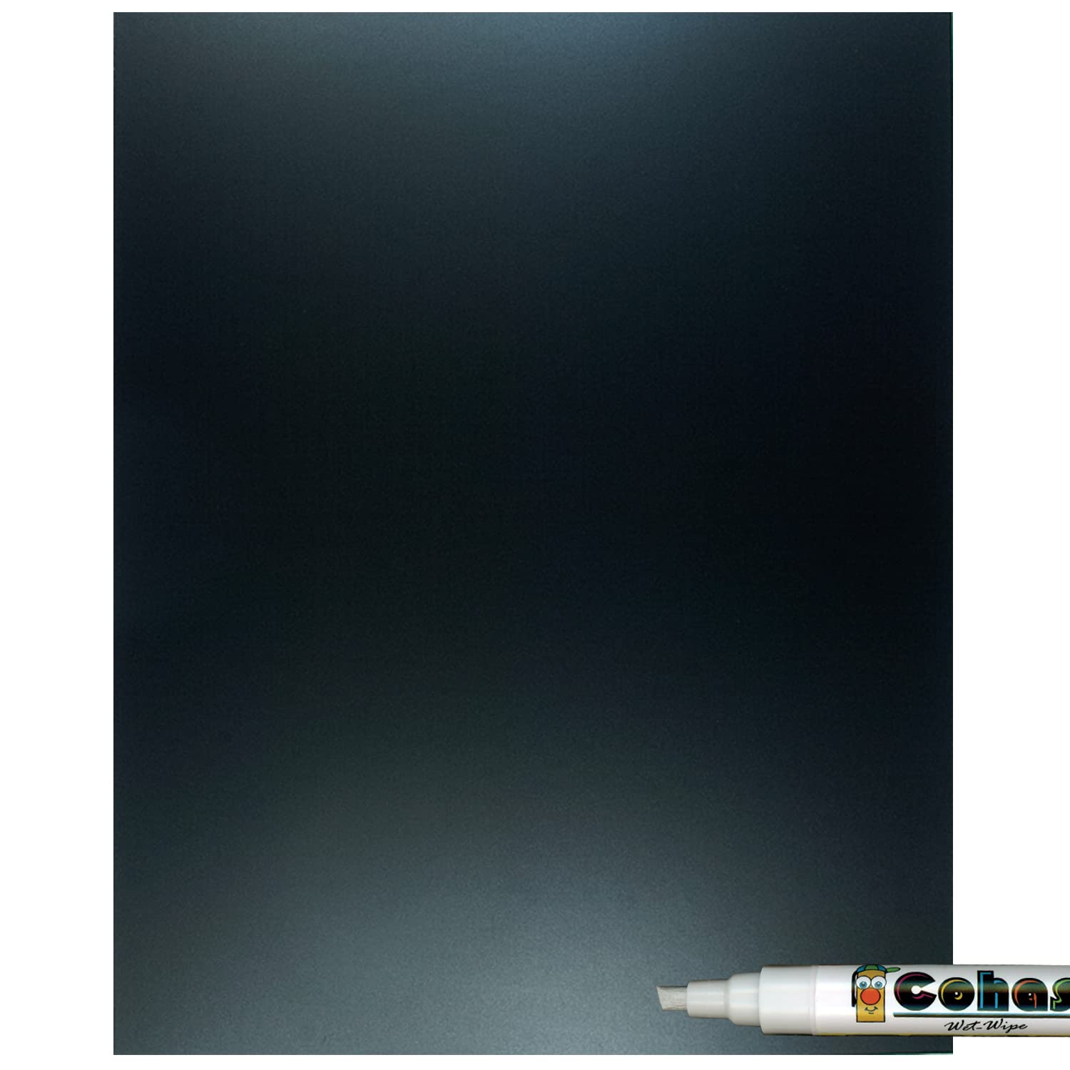 CohasEco Chalkboard Includes 1 Unframed Blackboard and Liquid Chalk Marker, 8 x 10 Inches Each, White Marker