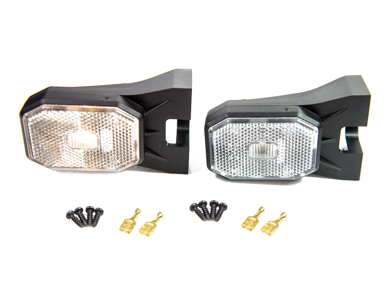luces de posición laterales con soporte LED blanco 1 juego=2 piezas remolque camión caravana vehículo comercial remolque