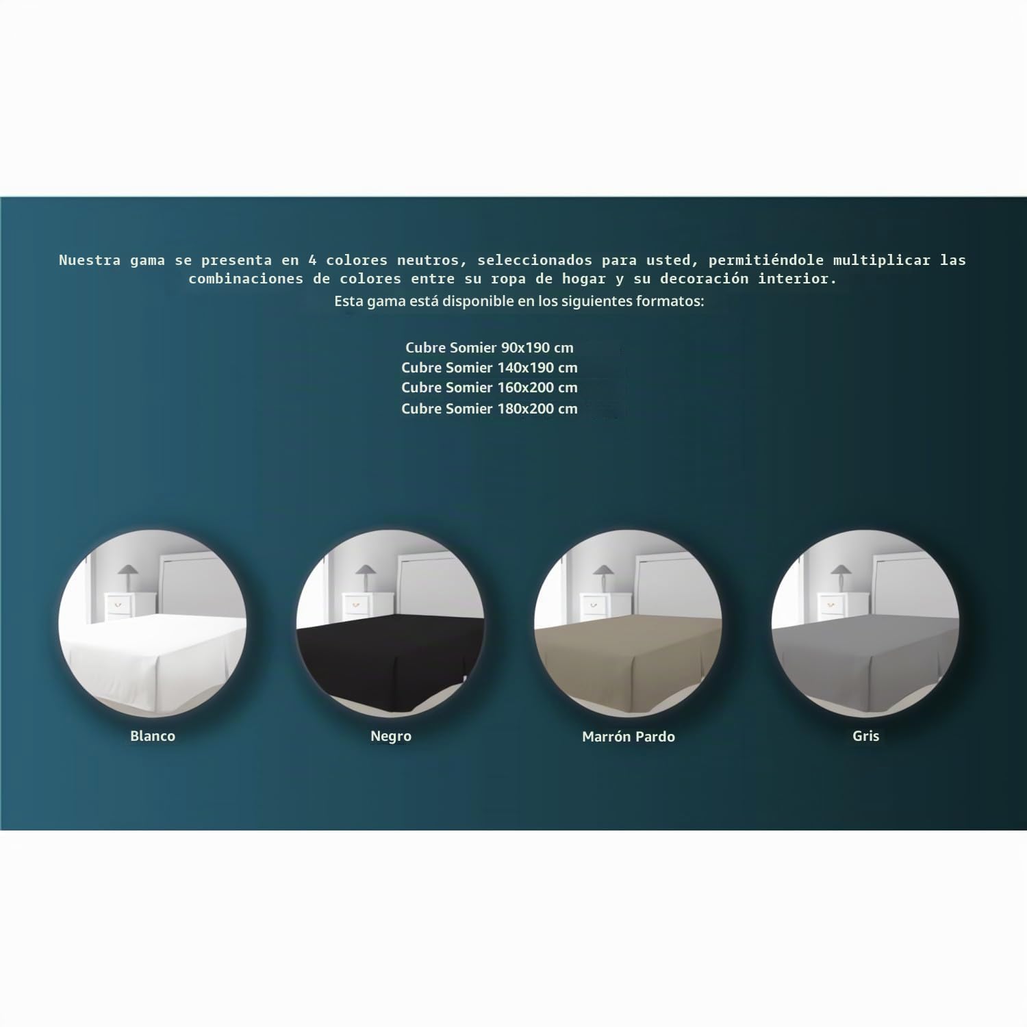 Intemporel Faldón de Cama Microfibra, Poliéster, Topo, 180 x 200 cm