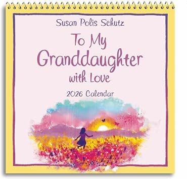 Blue Mountain Arts 2026 Wall Calendar To My Granddaughter with Love by Susan Polis Schutz | Heartfelt Gift for Granddaughters | 12-Month, 7.5 x 7.5 Inches
