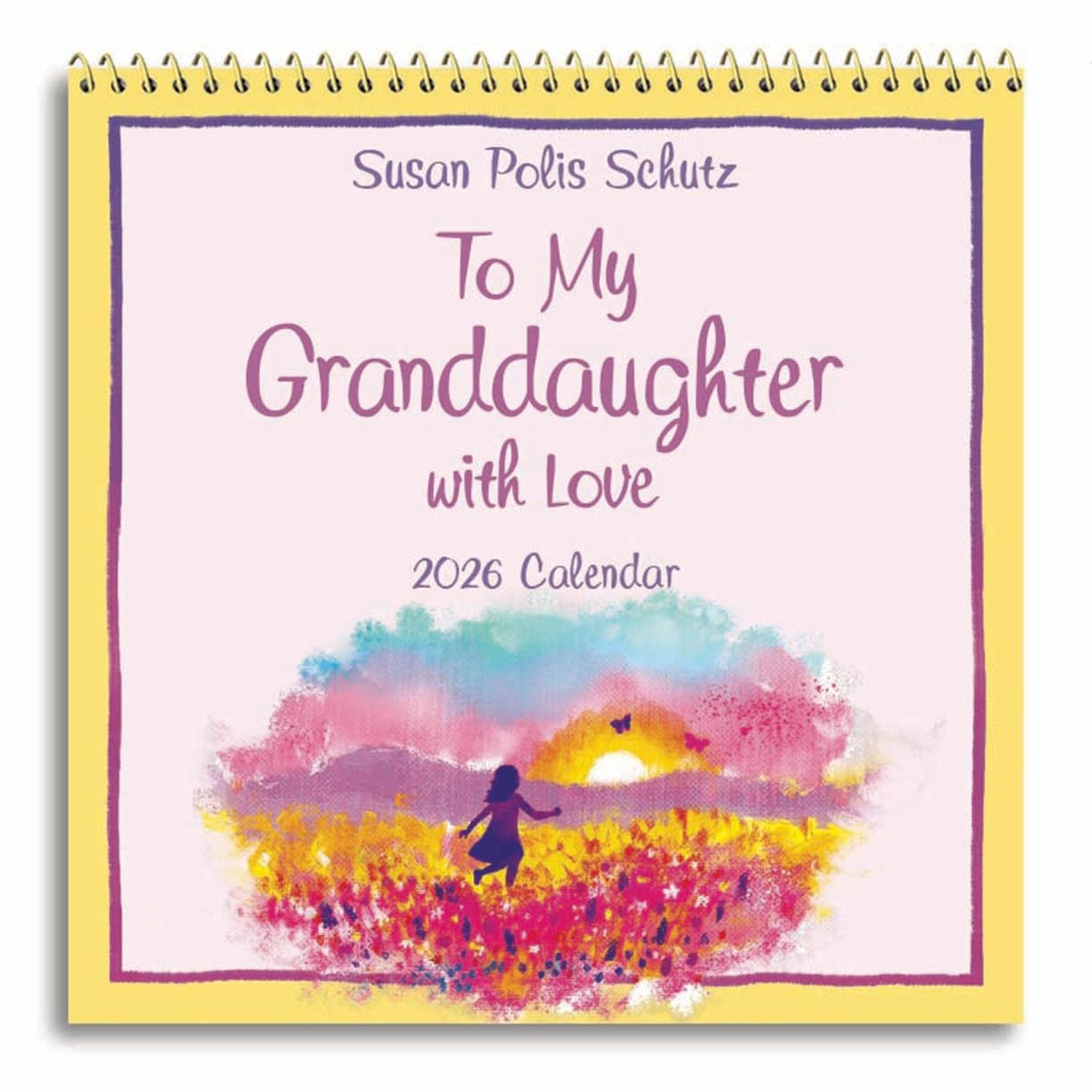 Blue Mountain Arts 2026 Hanging Wall Calendar (To My Granddaughter with Love) by Susan Polis Schutz Is a Sweet Gift for a Granddaughter—12 Months, 7.5 x 7.5 Inches