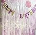 Anleolife 2PCS Metallic Foil Fringe Curtains 3 ft W. x 6.6 ft. For Bridal Baby Shower Backdrop Birthday Party Photo Booth Graduation Party Photo Wall Base Door Frame Decor (transparrent white)