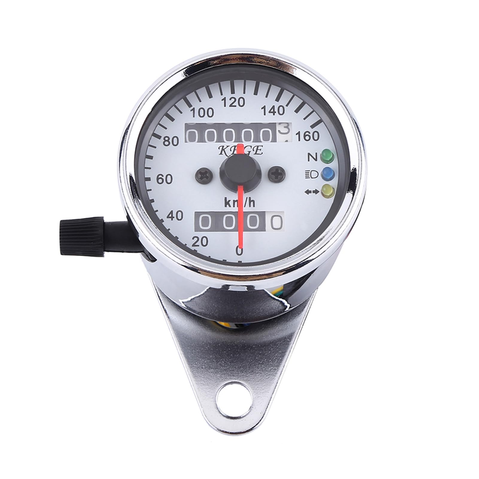 1 pc Moto Compteur De Vitesse Universel Moto Compteur Odomètre Signal Double Affichage Numérique LED Compteur De Vitesse Jauge pour Mesurer La Vitesse(argent), Compteur automatique,tachymètre