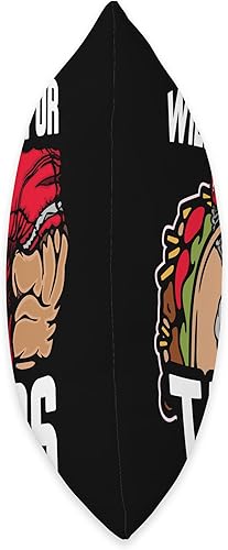 Miniatura 2 de Family Funny Qb Player Game Day Team Will Block for Tacos Throw Pillow, 16x16, Multicolor