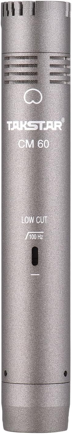 TAKSTAR Condenser Microphone with Windscreen, Professional Cardioid Mic, XLR Gold-Plated Diaphragm Recording Microphone for Singing, Studio, Instrument, Interview, Radio Stations, Broadcast – CM-60