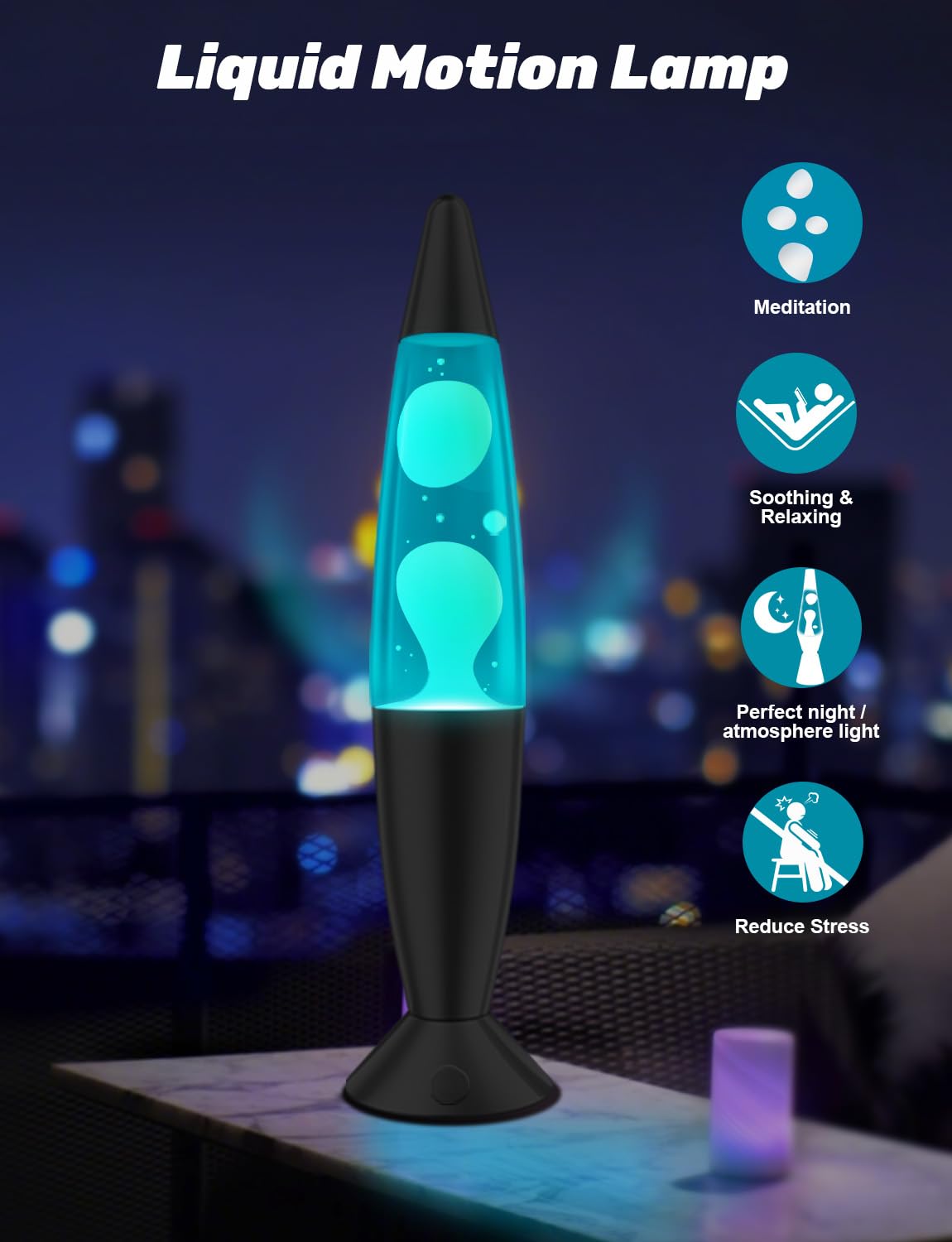 Soarling Bulb Liquid Motion Lamp, Relaxing Liquid Lamp Light, Night Light Nightlight - Image 2