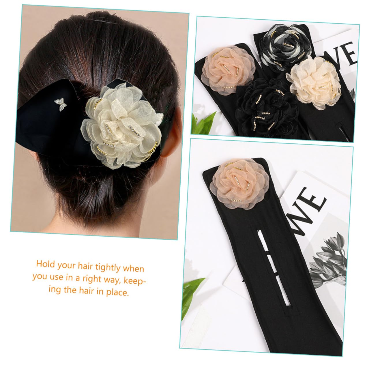 Healeved 12piezas Moldeador De Moño Floral Para Hacer Peinados Herramienta De Decoración De Cabello Para Mujeres y Niñas Para Yoga Fiesta y Deporte
