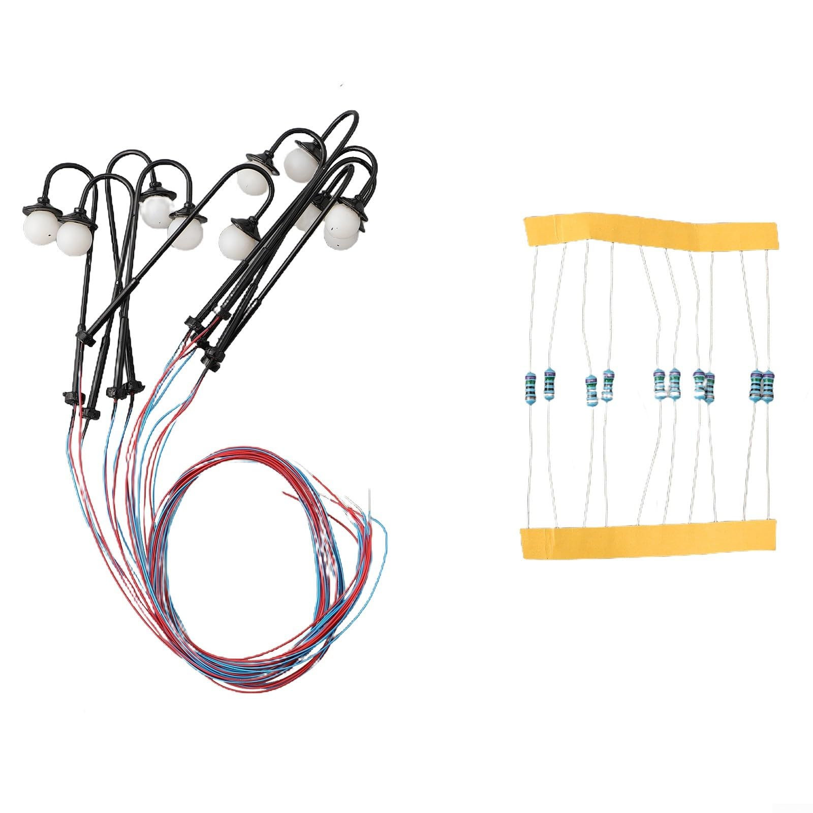BEAZOOM 10pcs N Gauge LED Model Railway Lamps 45mm Street Light Posts for Train Set Building Layout 12V DC