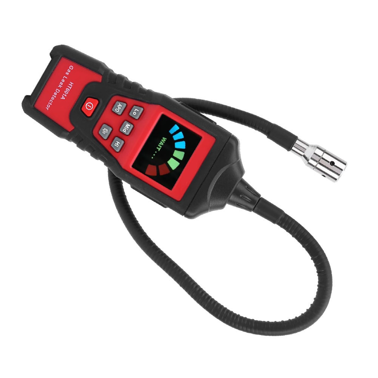 Jiawu Detector de Gas Portátil HT601A Analizador de Probador de Fugas de Gas Natural con Sonda Flexible de 40 Cm Pantalla LED Alarma de Reinicio Automático para el Hogar, Cocina, Baño, Transporte de