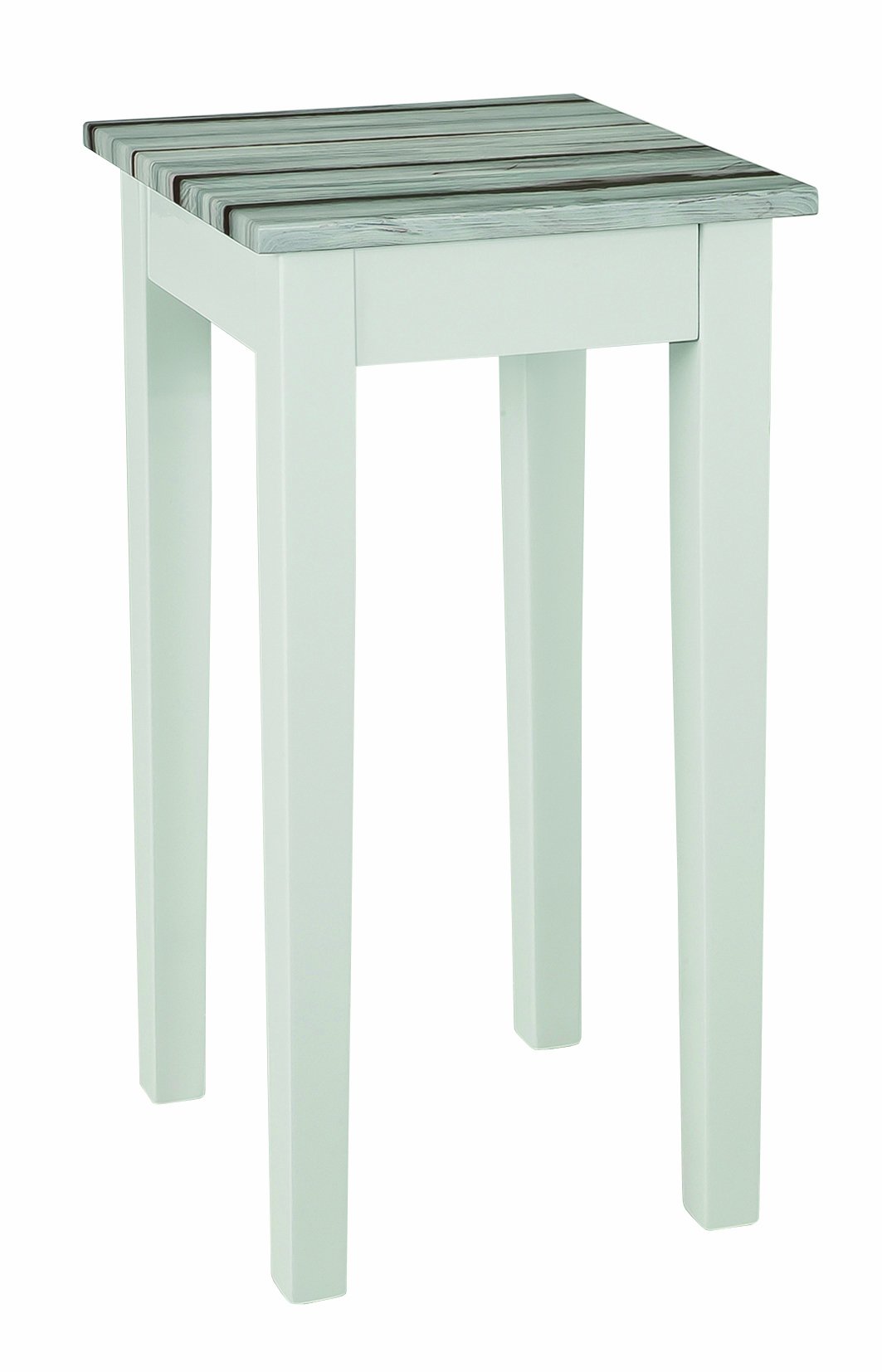 Table d'appoint pin maritimo meuble gain de place blanc de 30 cm de large pour entrée et séjour