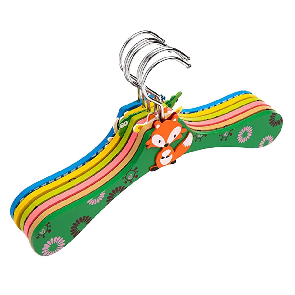 6pcs Cloth Hanger Display Shelves Clothes Rack Pants Hangers Non Slip Clothes Hangers Wooden Child Clothes Organizer Clothes Holder Children Coat Hanger HOMOCONO