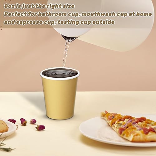 Miniatura 4 de Vasos de papel desechables de 8 onzas 50 paquetes Taza de café caliente, tazas de bebidas, taza para beber para oficinas, fiestas, hogar, viajes,