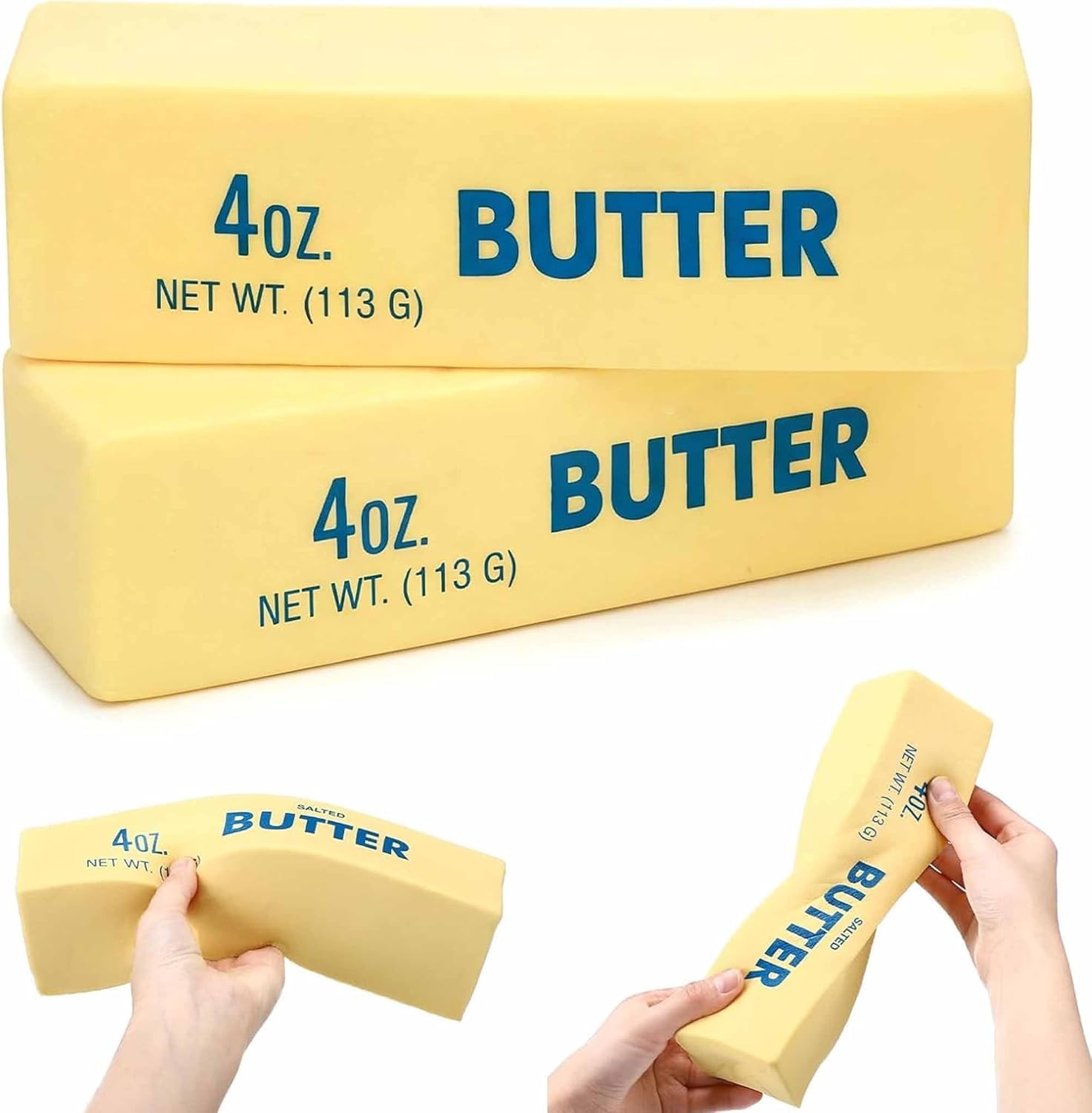 2PCS Squeeze Slow Rising Butter Shape Sensory for Relaxing Anxiety