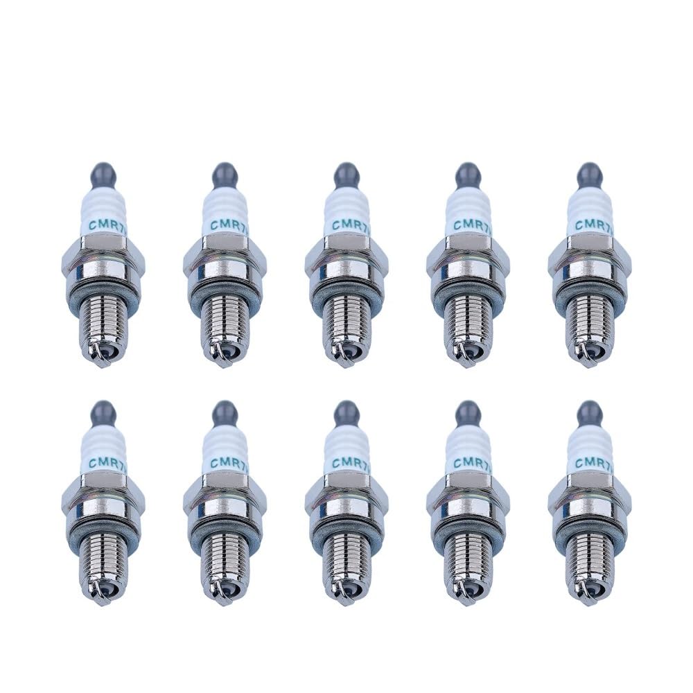 10 pièces CMR7H Bougie d'allumage adaptée for T435 T520 526XP 543XP 545 550XP 550XPG 555 562XP 562XPG remplacer débroussailleuses tondeuses tronçonneuse 506615101 544260901