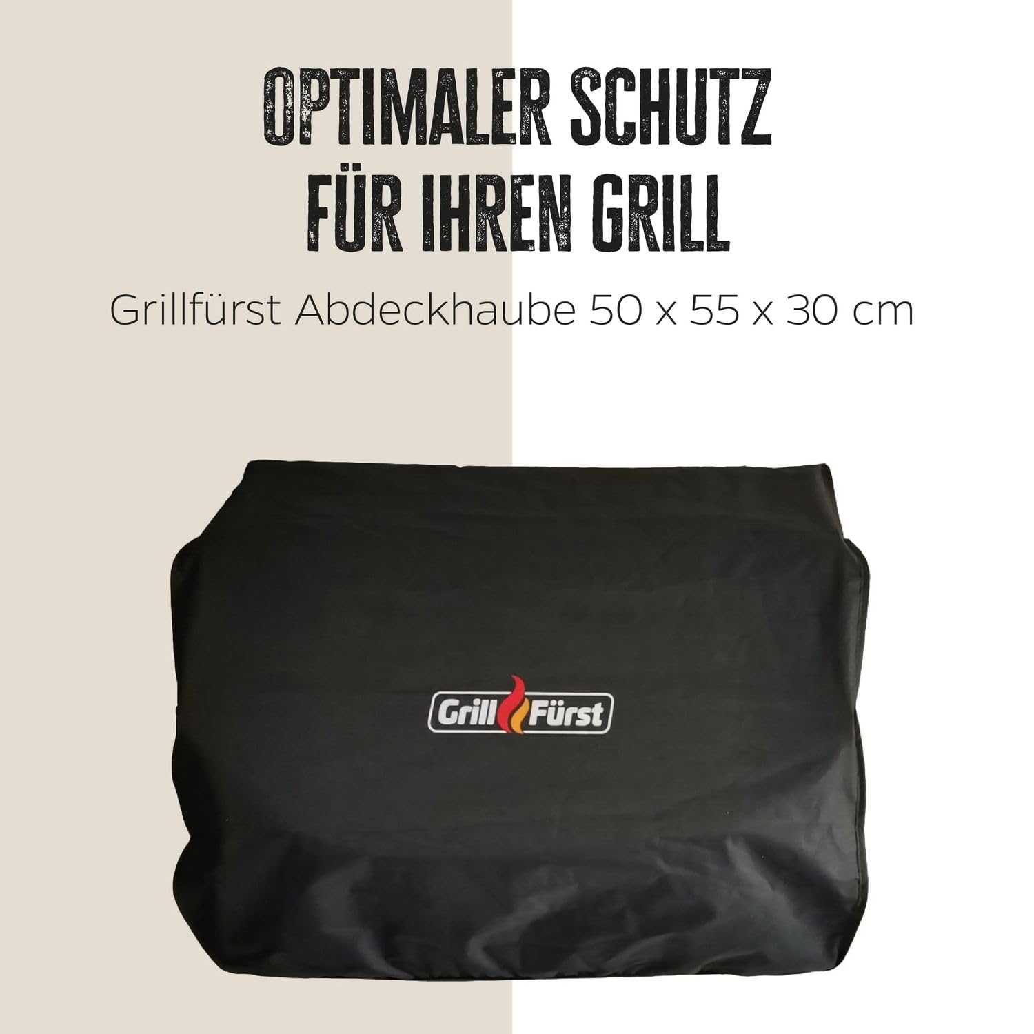 Grillfürst Grill Abdeckhaube - robuste Grill-Abdeckung 50 x 55 x 30 cm, wetterfest und wasserdicht, Abdeckung Gasgrill für Campinggrill Modell Grillfürst G201