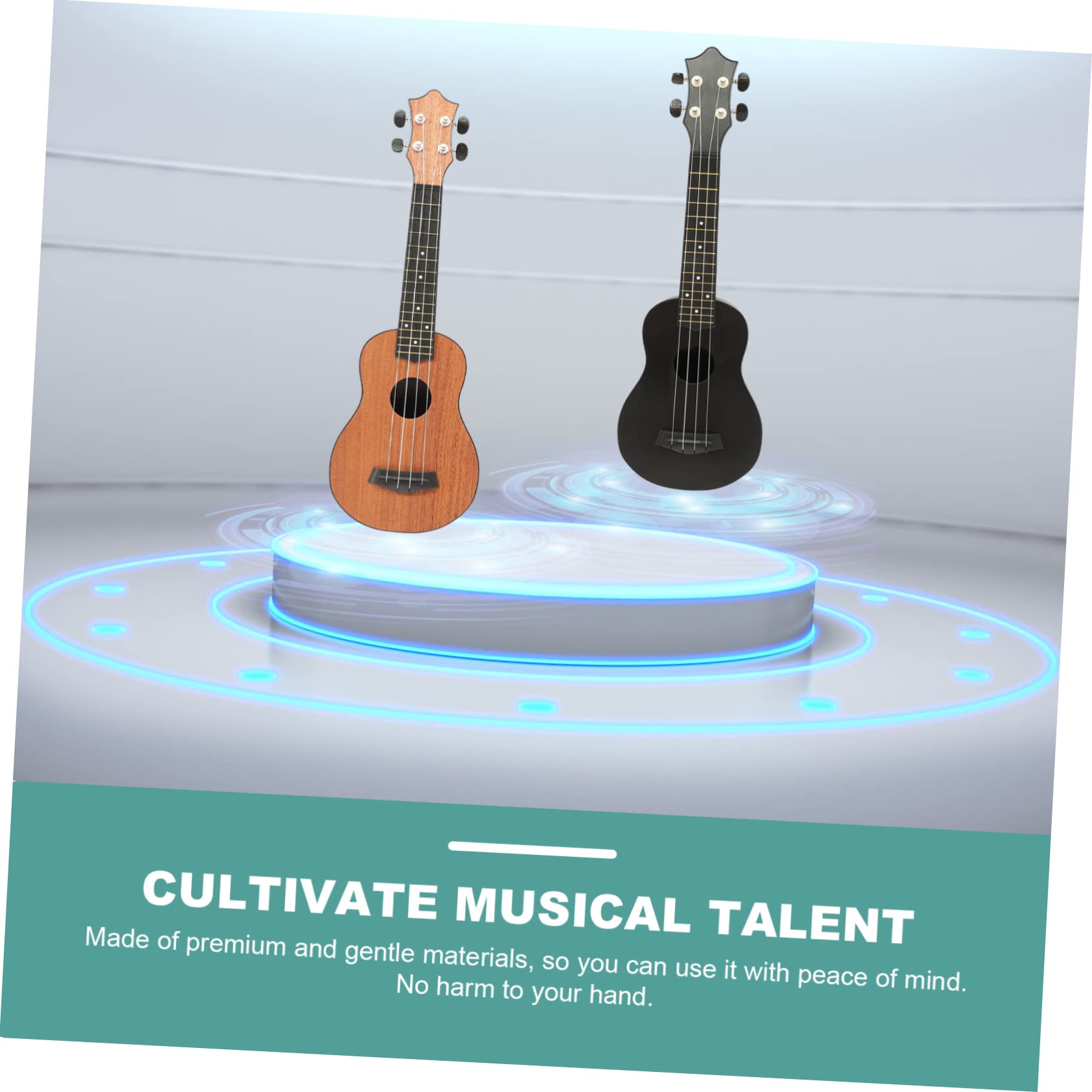 ibasenice Ukulele Dla Dzieci 21 Drewniane Sopranowe Instrument Dla Początkujących Design Bezpieczny Dla Małych Rączek