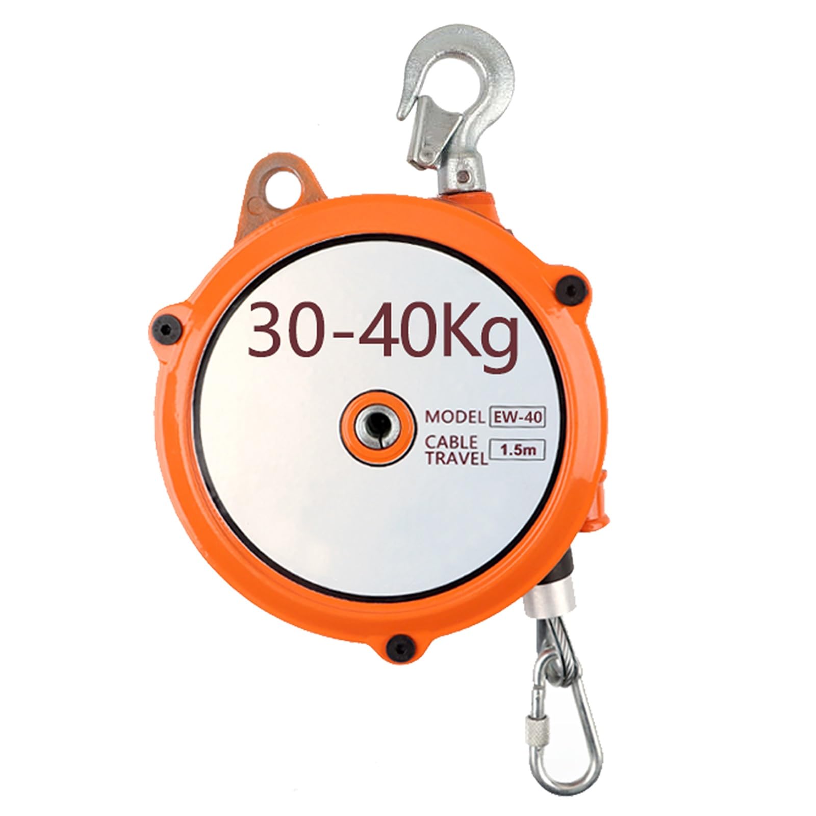 WEKONUMEX Retractable Spring Balancer, Spring Balancer Tool Holder 1.5m Wire Rope Hook For Workshop 1-60kg(30-40 Kg)