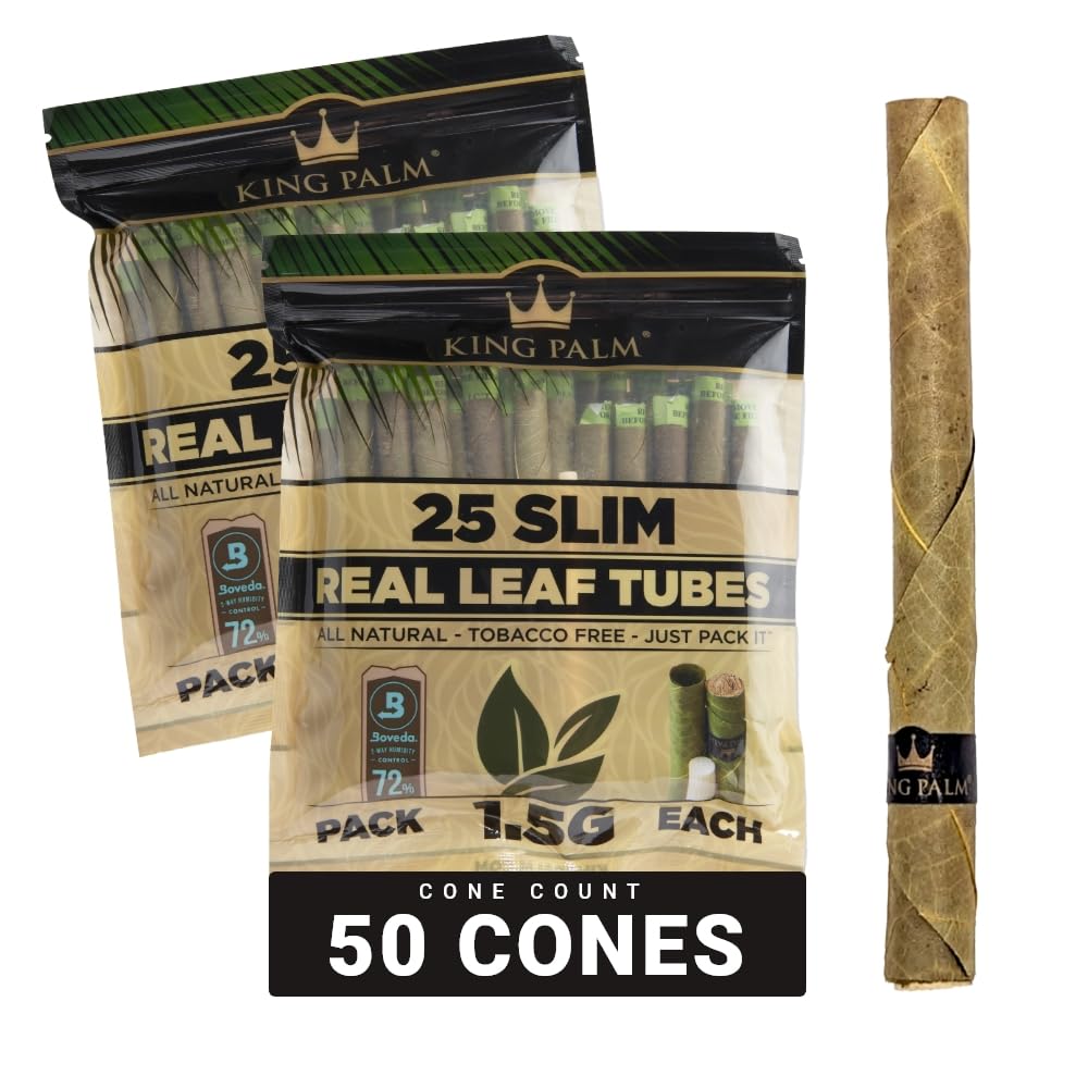 KING PALM Slim Size Natural Pre Wrap Palm Leafs - tobacco related products | Mubboo