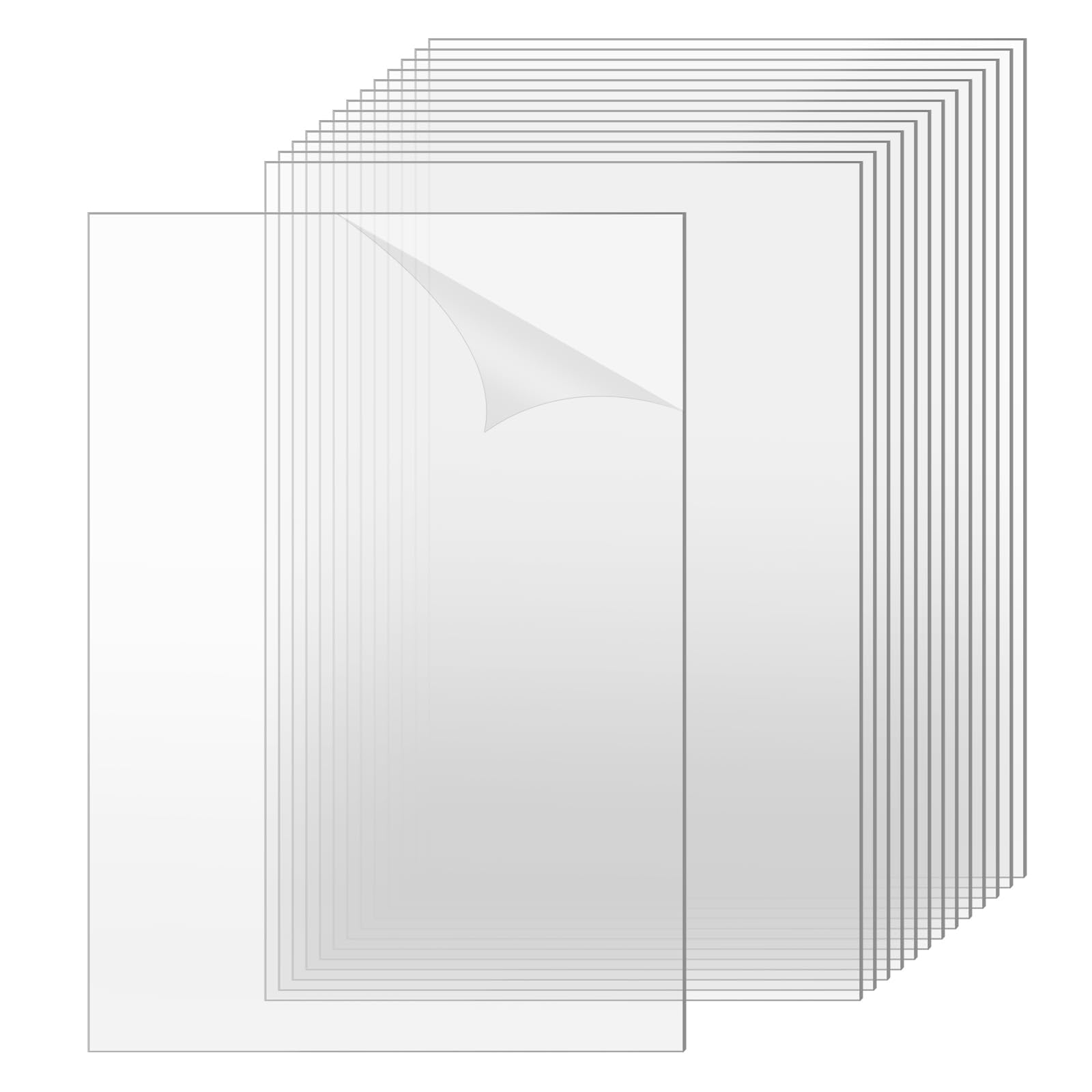 Clear Acrylic Sheets - 10 Pack, 8.5" x 11" -14