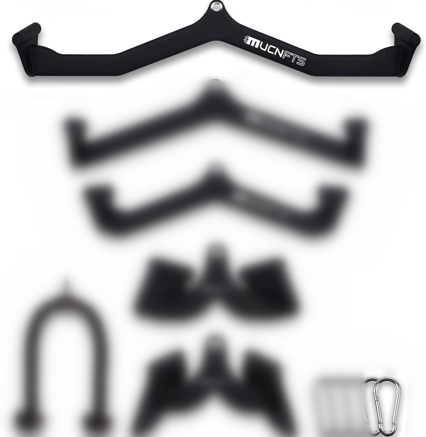 MucnFTS LAT Pulldown Attachments, Thickened Ergonomic Back Tricep Training Handle, LAT Pull Down Bar for Press Down Exercises, Cable Attachments for Gym and Home 33In