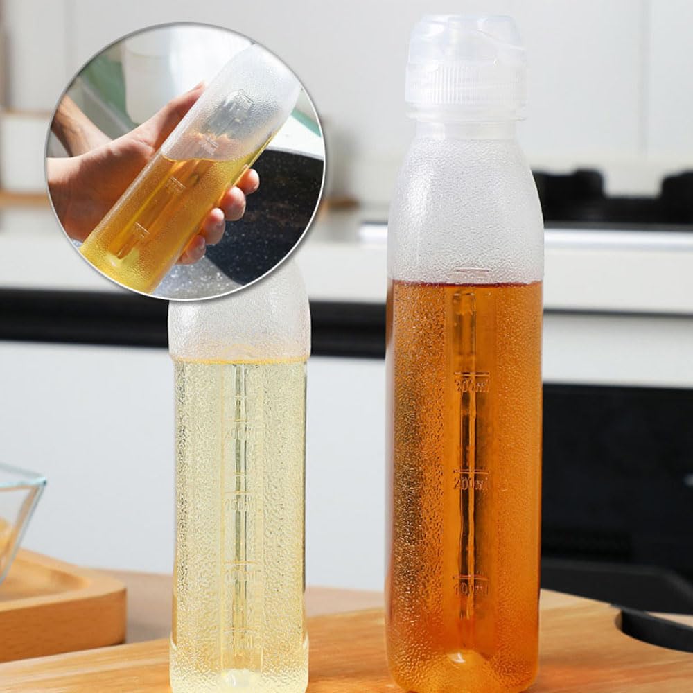 50 bottiglie da cucina per condimenti e condimenti, ricaricabili, per insalata, barbecue, salse, condimenti, cucina, contenitore per olio a tenuta stagna (trasparente, 1000 ml)