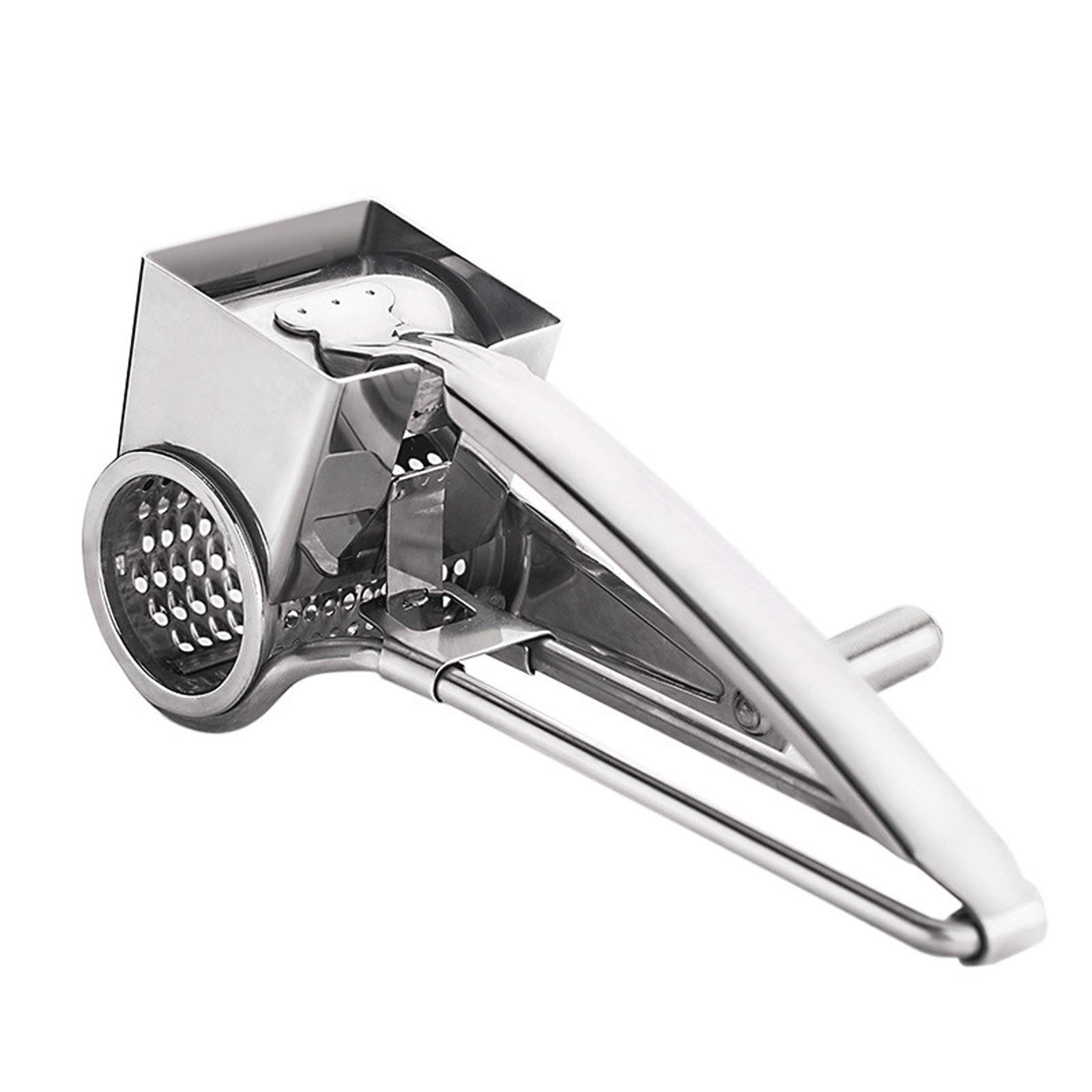 AIKENR Rotary Cheese Grater, Ultra-Sharp Drum, Handheld Stainless Steel Cheese Grater Shredder for Cheese, Vegetables, Chocolate and Nuts