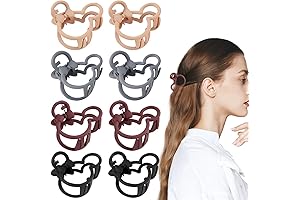 8 Pack Mini Bear Hair Claw Clips