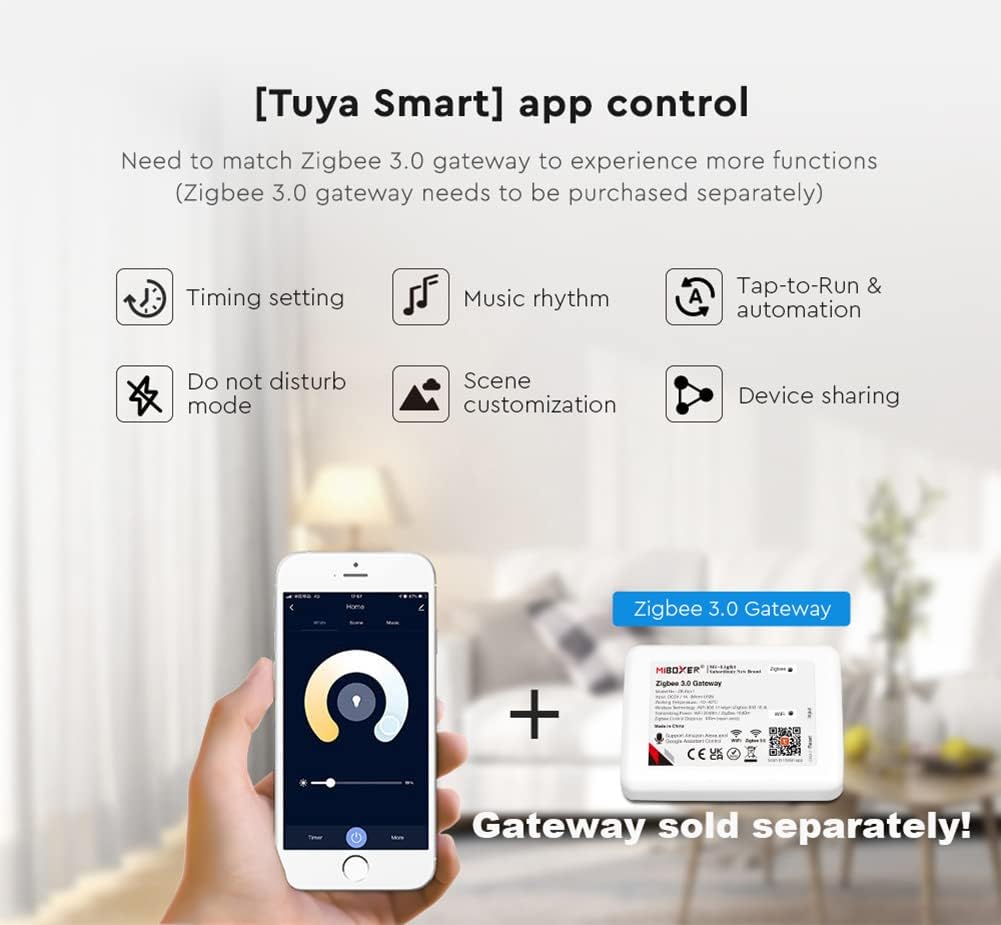 Detailed view of LGIDTECH FUT035Z+ controller showing LED light interface, PC material, and two power interfaces