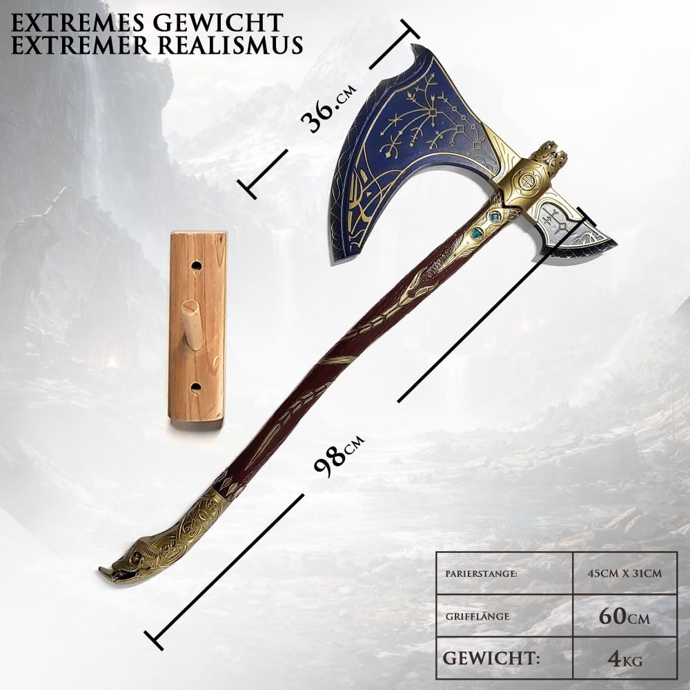 God of War Leviathan Axt | Chaosklingen | Kratos Blades of Chaos Replik | Ragnarök Gaming Deko