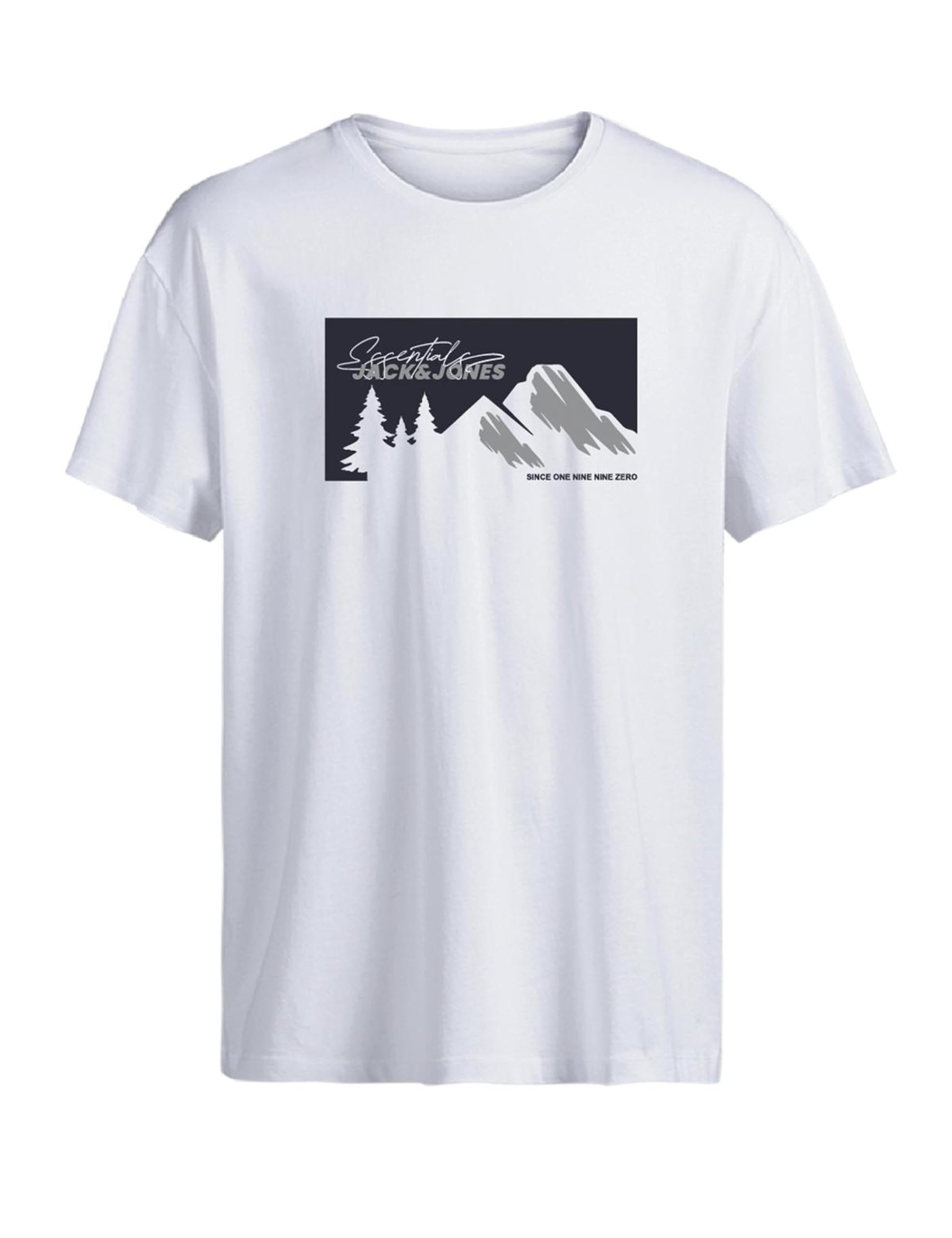 JACK & JONES Jjsun Tee SS Crew Neck, Bright White, S