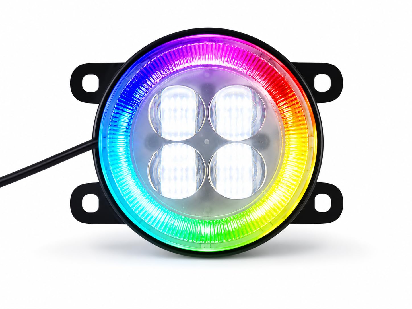 KAIDO Swift 4 LED Auxiliary Driving Light White with Rgb Drl, 12V-40V Off-Road Fog Light (2304)-image-47