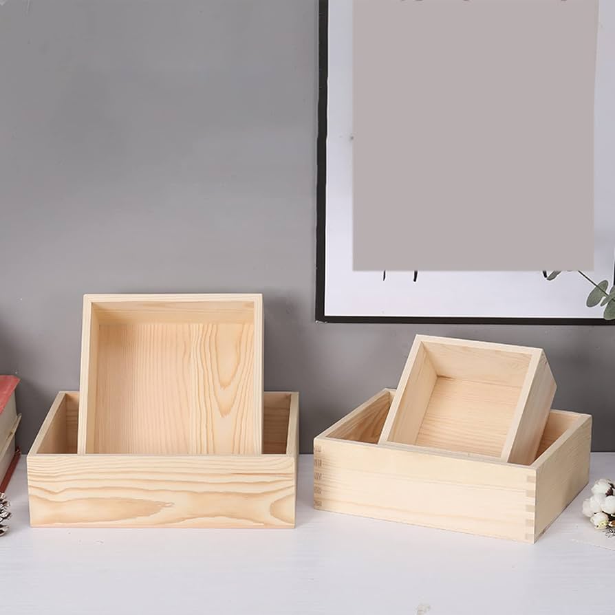 Amazon｜MJKQ9 収納ボックス 木製 木箱 収納ボックス ナチュラル
