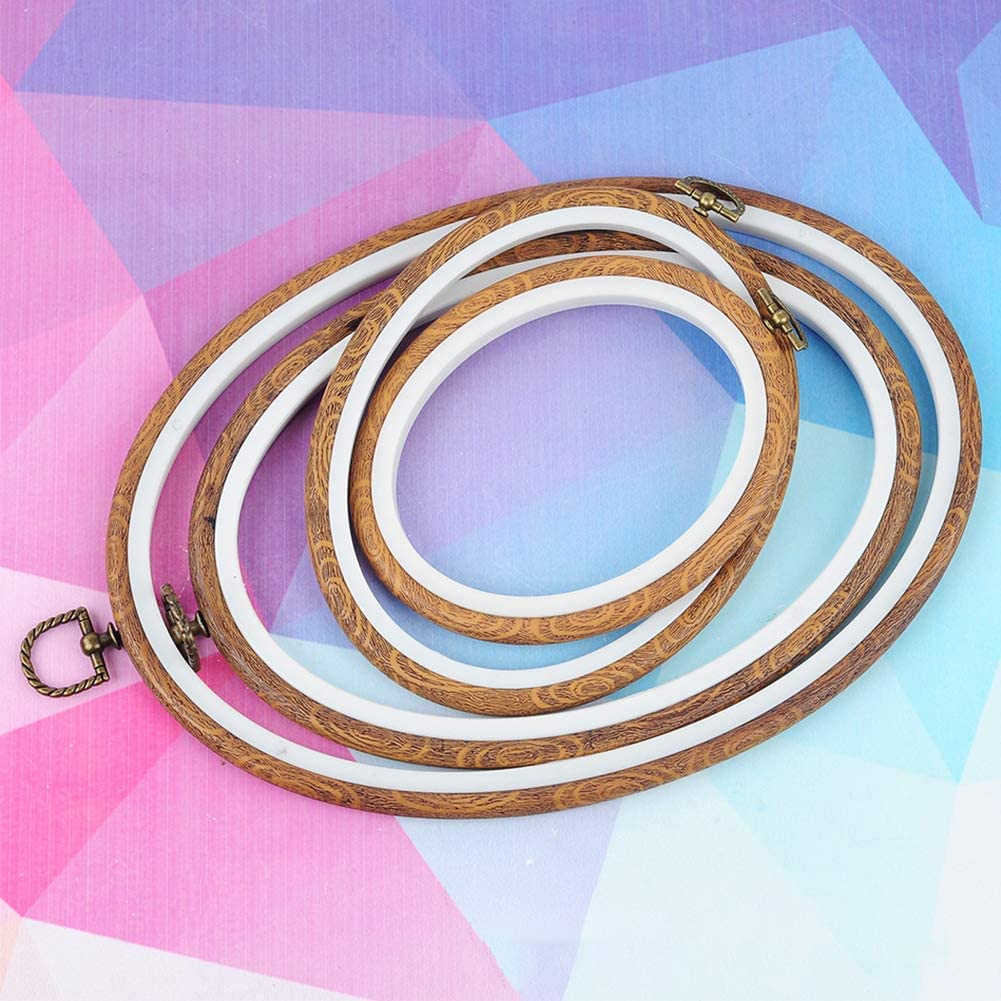 Set 4 Telai Da Ricamo In Plastica + 16 Aghi - Cerchi Per Punto Croce, Hobby E Decorazioni Fai Da Te - Foto 10