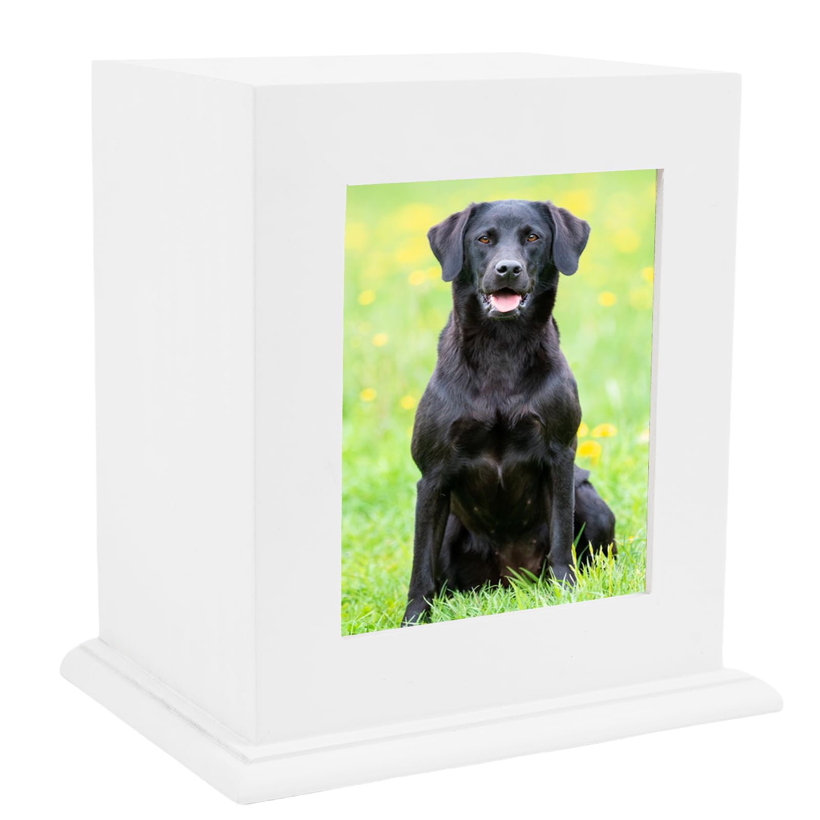 BRKURLEG Urne per Animali Domestici in Legno con Cornice per Foto, Urna per Cani, Urna per Ceneri di Animali Domestici, Scatola per Ceneri di Cani e Gatti, Adatta per la Maggior Parte degli Animali