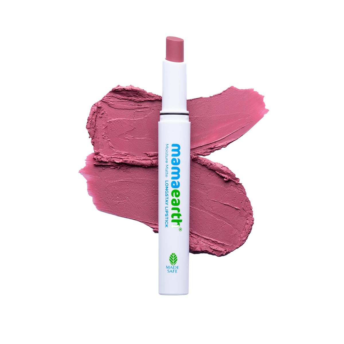 MAMAEARTH Moisture Matte Longstay Lipstick with Avocado Oil & Vitamin E - 08 Pink Tulip - 2g