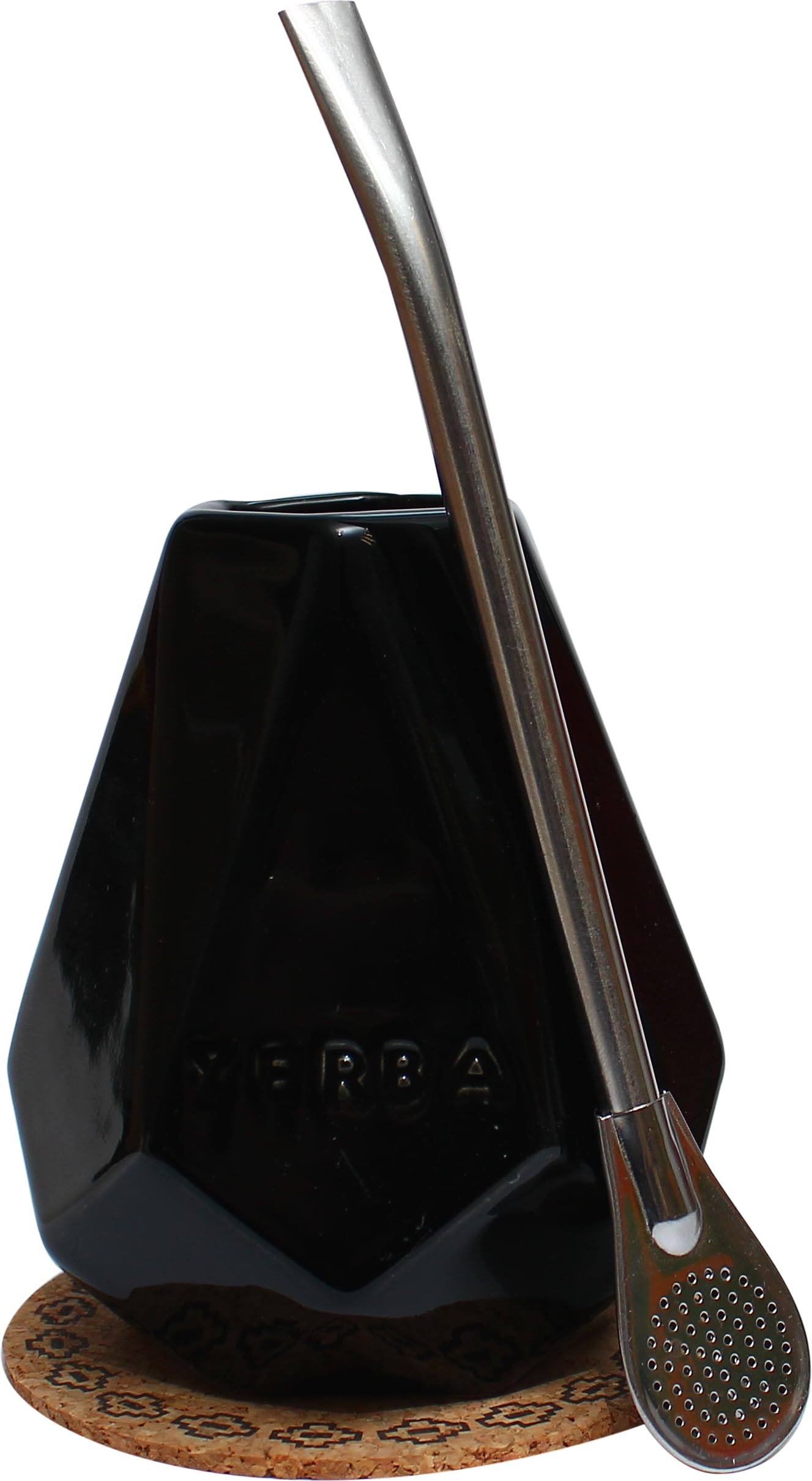 Set Yerba Mate Mate Green - Tazza Ceramica 350ml Con Bombilla Acciaio | Accessorio Per T&egrave; Sudamericano