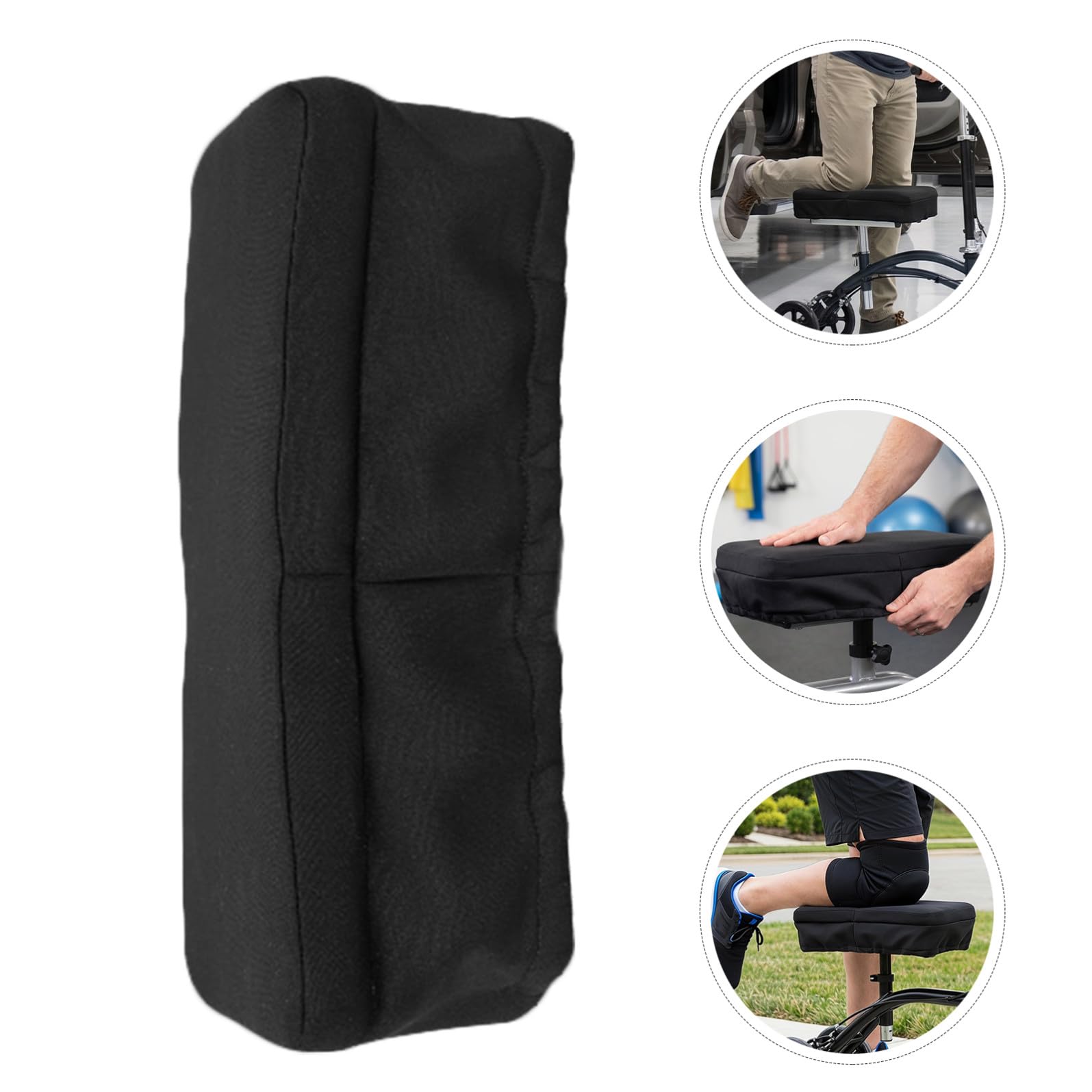Baluue 2 Piezas Funda para Asiento de Andador de Rodilla Espuma Viscoelástica y Contornos Ergonómicos de Poliéster para Scooter de Rodilla Uso en Casa o Hospital