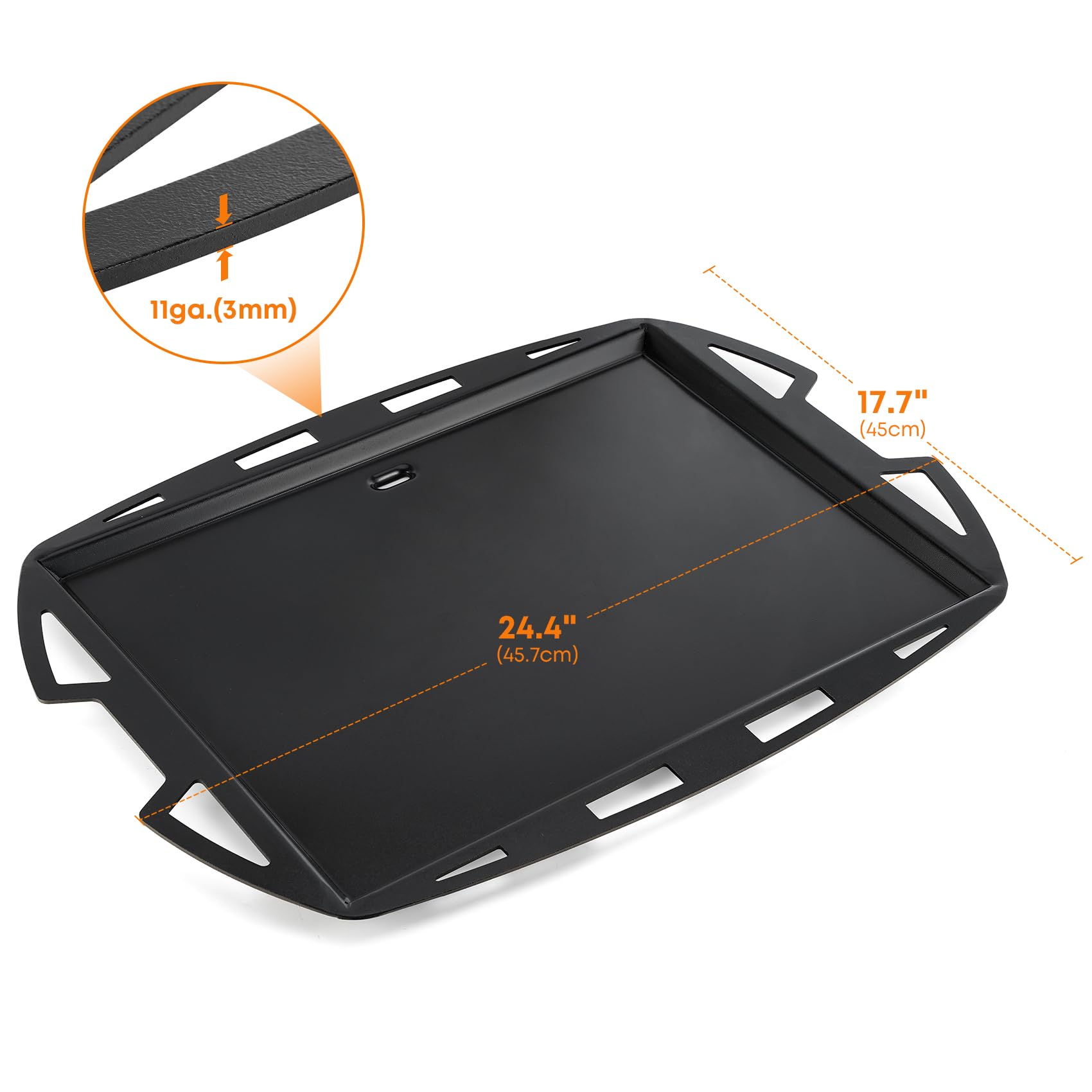 Onlyfire Piastra per Barbecue per Griglie Weber Serie Q300/Q3000, Inserto per Plancha in Rivestimento Antiaderente in Ceramica per Griglie Weber Q300 Q320 Q3000 Q3100 Q3200