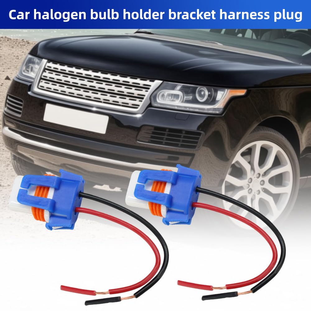 Riloer 2x 9005 Hb3 Cable Conector de Soporte de Bombilla de Faro, Conector de Soporte de Bombilla Recto 12/24 V, para a la Mayoría de Coches, SUV, furgonetas y camiones