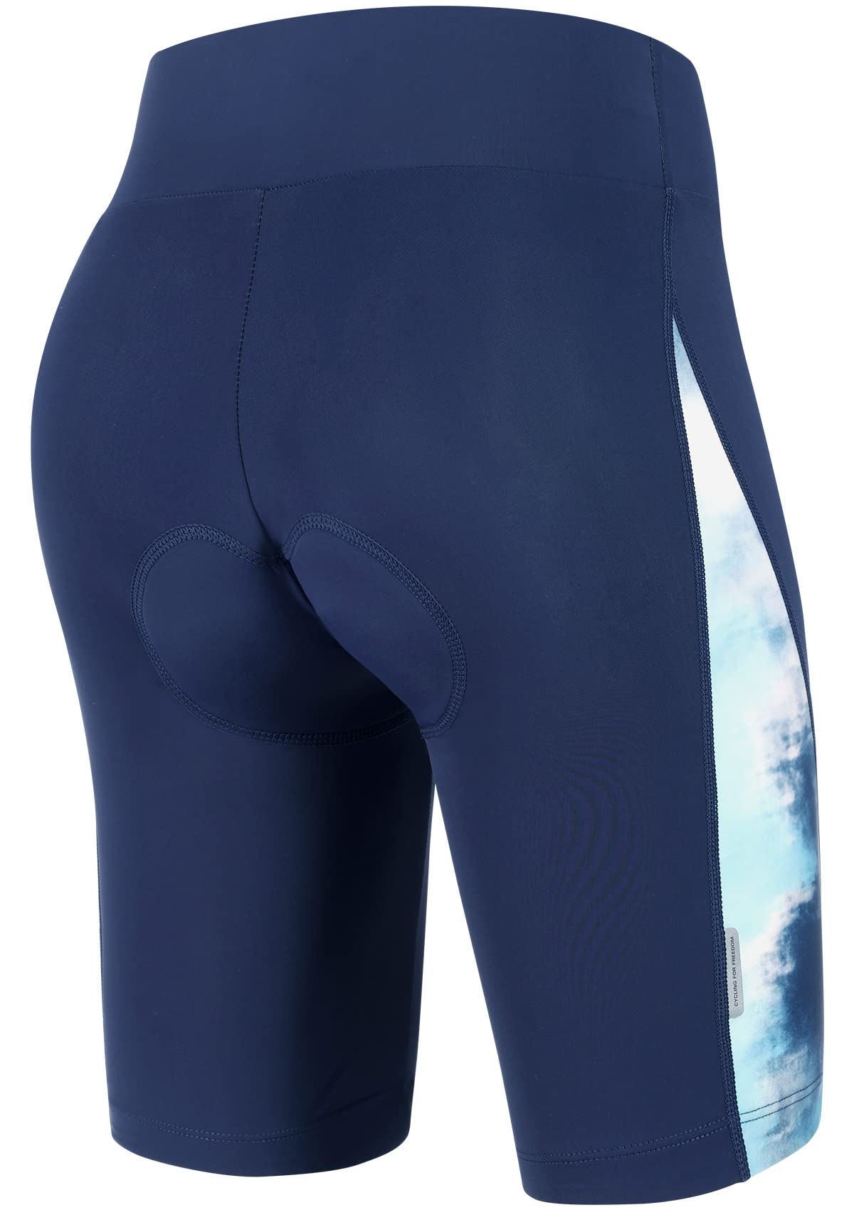 Santic Short de cyclisme rembourré pour femme - Séchage rapide - Poches latérales respirantes