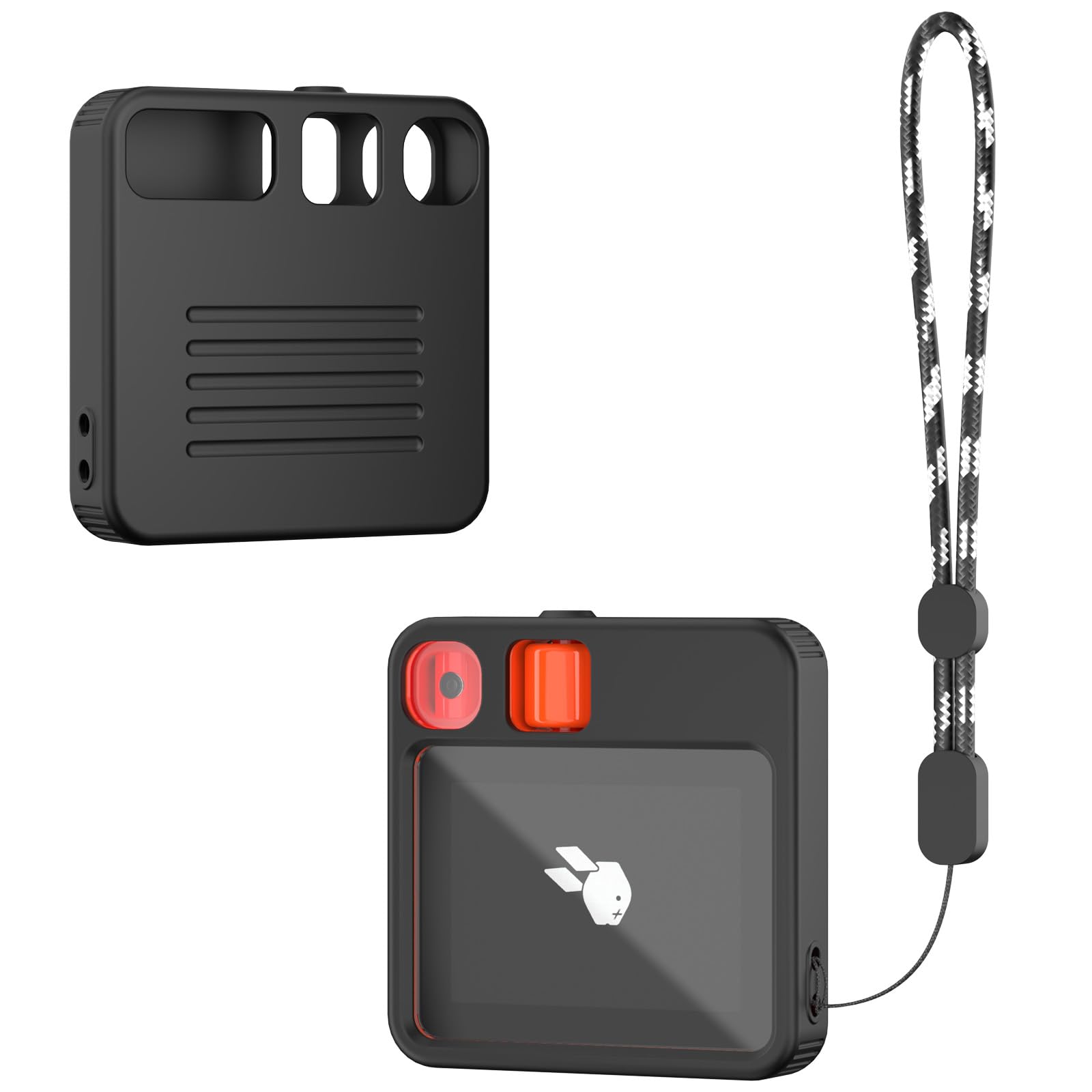 Étui En Silicone Pour Rabbit R1 AI – Coque De Protection Anti-choc, Anti-poussière, Avec Lanière De Transport, Noir