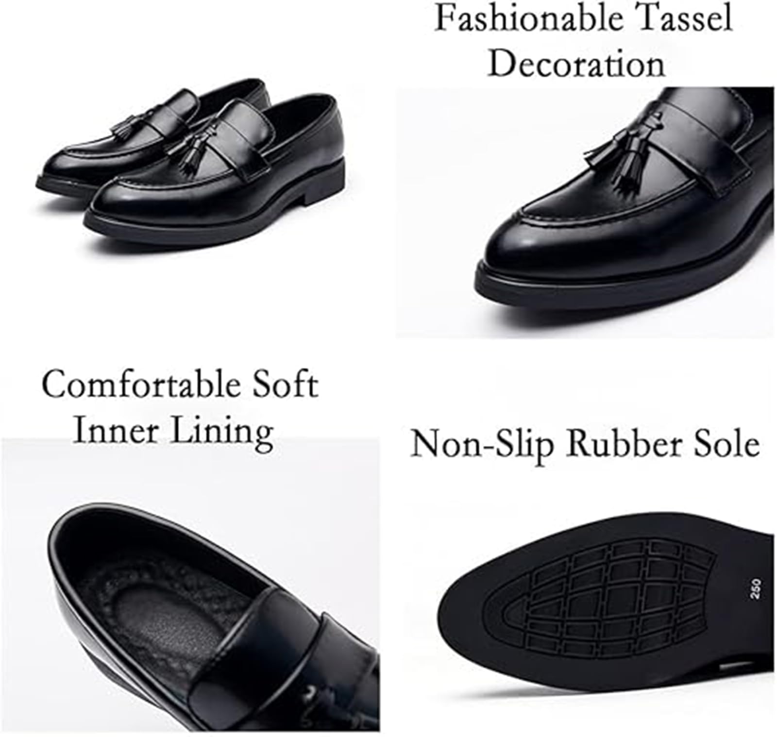 Scarpe Uomo Mocassini Eleganti Affari | Scarpe Uomo Mocassini In Pelle Comodi Senza Lacci Eleganti Da Affari Cerimonia Matrimonio Lavoro Nero
